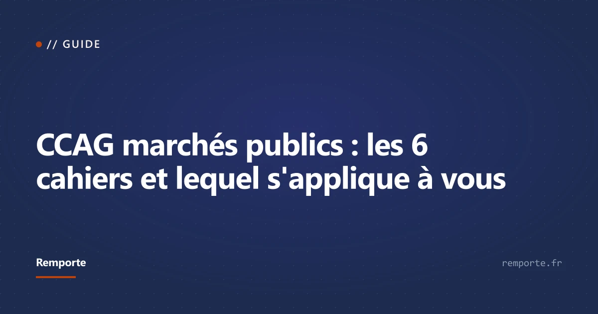 CCAG marchés publics 6 cahiers Travaux FCS PI TIC MI MOE arrêtés 2021